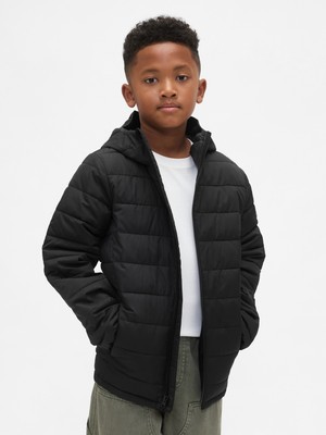 Gap Erkek Çocuk Siyah ColdControl Şişme Puffer Mont