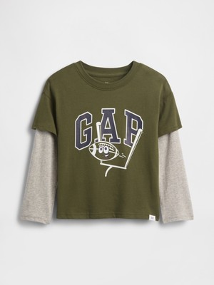 Gap Erkek Bebek Yeşil Grafik Baskılı T-Shirt