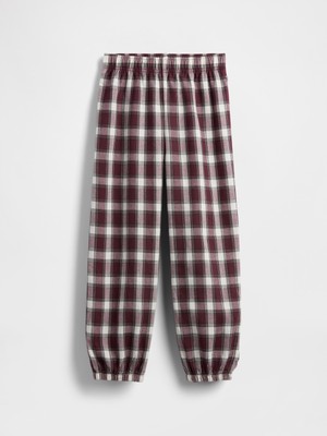 Gap Erkek Çocuk Bordo Geri Dönüştürülmüş Flannel Pijama Jogger