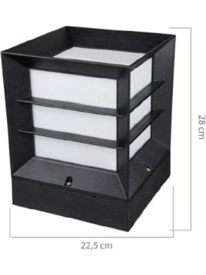 Şık Izgaralı Küp Armatür Bahçe ve Balkon Aydınlatması