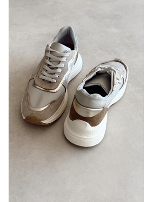 Chello Bej Hakiki Deri Sneaker