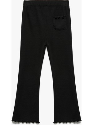 Pamuklu Beli Lastikli Kaşkorse Basic Ispanyol Paça Tayt