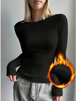 Içi Polarlı Slim Fit Uzun Kollu Body