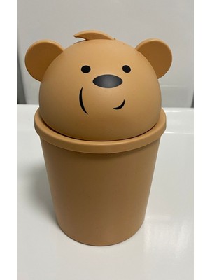 Lacivert Ayıcık Desenli Çöp Kutusu, Şık ve Kullanışlı Ev Gereçleri