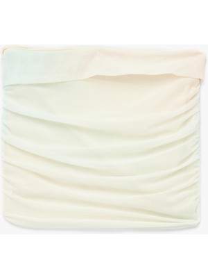 Slim Fit Drape Detaylı Crop Straplez Bluz