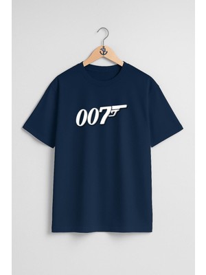 Oversize James Bond 007 Legends Göğüs Tasarımlı Unisex T-Shirt