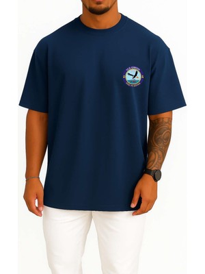Oversize Tcg Giresun F-491 Cep ve Sırt Tasarımlı Unisex T-Shirt