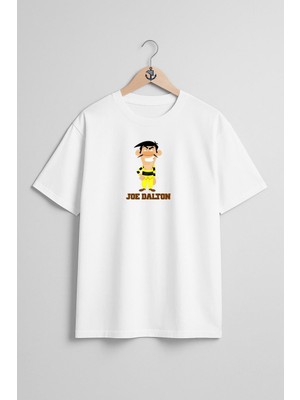 Oversize Averell Dalton Joe Dalton T-Shirt The Daltons Göğüs Tasarımlı Unisex T-Shirt
