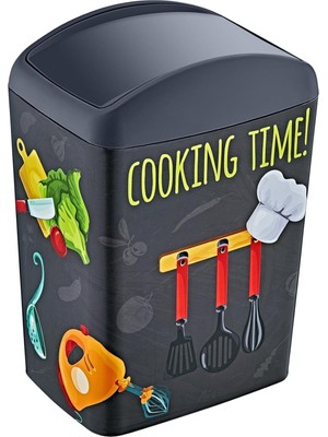 Renkli 10L Döner Kapaklı Çöp Kutusu, Modern ve Şık Tasarım