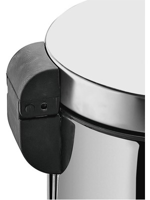 Paslanmaz Çöp Kovası ve Wc Fırçası Seti, 3 Litre, Bej, Şık ve Pratik Kullanım