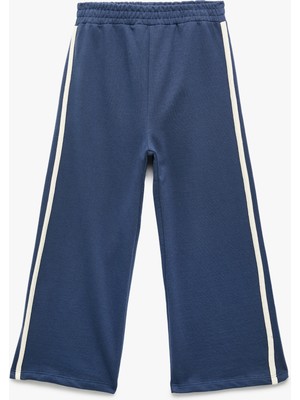 Pamuklu Beli Lastikli Geniş Paça Eşofman Altı