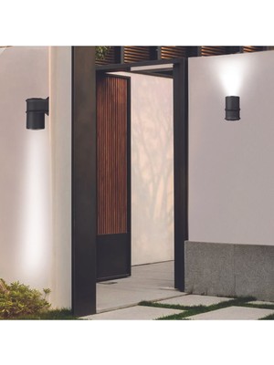 Dış Mekan Aplik Beyaz Işık GU10 LED Ampul Ile, Şık Bahçe Aydınlatması