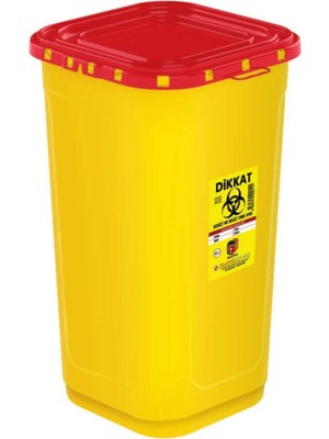 60 Lt Köşeli Tıbbi Atık Kovası, Güvenli ve Pratik Kullanım Için Tasarlandı