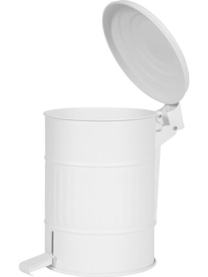 Beyaz Pedallı 8 Litre Çöp Kutusu, Pratik ve Şık Tasarım