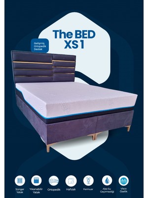 Meg'a The Bed Xs1 Yaysız Sünger Yatak Fermuarlı Yıkanabilir Kılıflı Ortopedik Visco Yatak