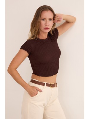 Waffle Kumaş Crop Body