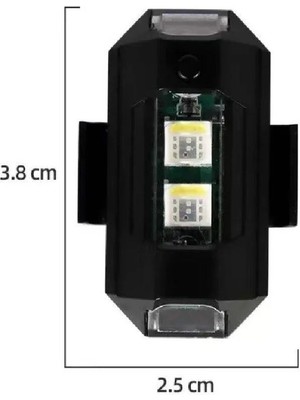 7 Renk Çoklu Bisiklet ve Drone Işığı, Çakarlı LED Lamba Seti