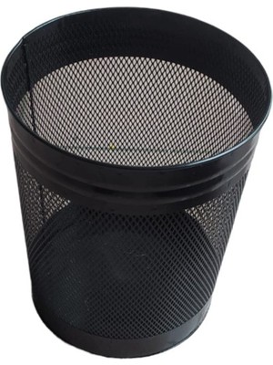 Şık Siyah Metal Çöp Kovası 13 Litre, Ofis ve Ev Kullanımı Için Uygun