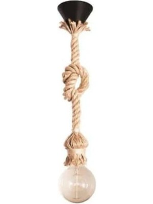 Rustik Jüt Halat Sarkıt Avize, Şık ve Doğal Dekorasyon Için Mükemmel Seçenektir.