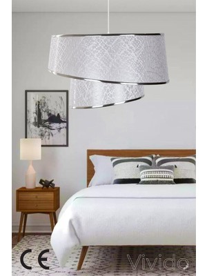 Şık Dantelli Beyaz Avize, Zarif ve Modern Aydınlatma Seçeneği