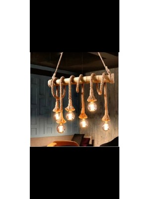 Renkli Doğal Bambu Avize, Şık ve Sıcak Aydınlatma Için Ideal Seçim