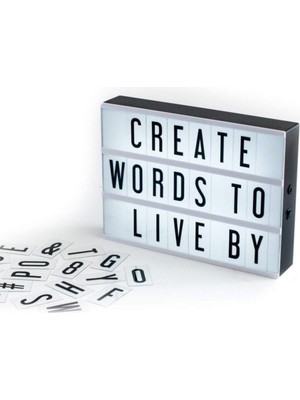 LED Işıklı Dekoratif Magnetli Pano A6 10X15 cm Beyaz