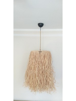 Renkli Renkli Modern Rafya Avize, Şık ve Sıcak Atmosfer Yaratır