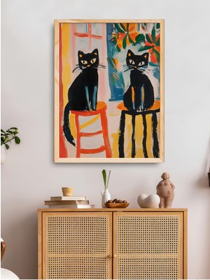 Şık Kahverengi Dekoratif Tablo, Salon ve Ofis Için Zarif Duvar Süsü