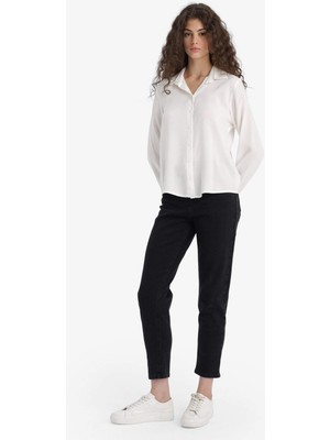 DeFacto Comfort Mom Yüksek Bel Bilek Boy Jean Yıkamalı Pantolon E9162AX25AU