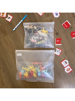 Palpak 2 Boy Çok Amaçlı Kullanılabilir Fermuarlı Poşet - 3 Büyük/3orta