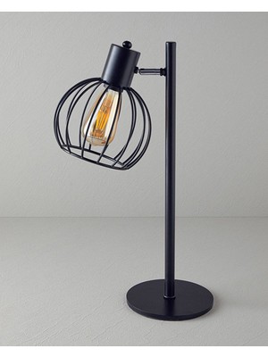 Modern Siyah Metal Abajur, Şık ve Dayanıklı Dekoratif Lamba