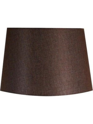 Kahverengi Kumaş Lambader Abajur Başlığı, Konik Tasarım, Şık ve Modern Görünüm