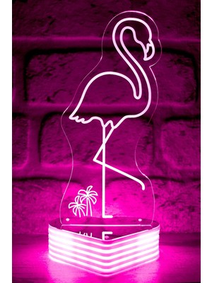 Pembe Flamingo 3D LED Lamba, Şık ve Modern Dekorasyon Için Ideal Seçim