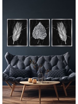 Ahşap Yapraklı Pleksi Çerçeveli Duvar Dekoru, Salon, Yatak Odası, Mutfak ve Antre Için