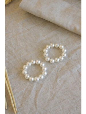 2'li Inci Halka Peçete Yüzüğü, Şık ve Sade Ev Dekoru Aksesuarı