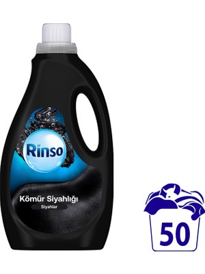 Rinso Sıvı Çamaşır Deterjanı 2.5 lt Kömür Siyahlığı Özelliği ile Siyahlar için Komple Bakım