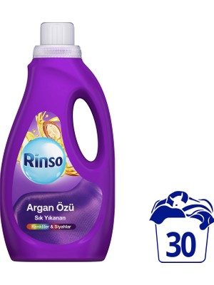 Rinso Sıvı Çamaşır Deterjanı Komple Bakım Serisi Argan Özü Renkliler ve Siyahlar Için 1.5 L