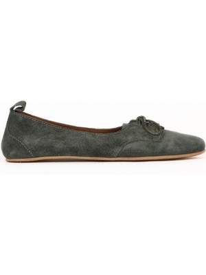 Bueno Shoes Haki Süet Kadın Düz Babet 01WE5502 01WE5502