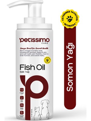 Petissimo Care Balık Yağı 200 ml Kedi ve Köpekler İçin Omega 3-6 Tüy ve Sağlık Destekleyici