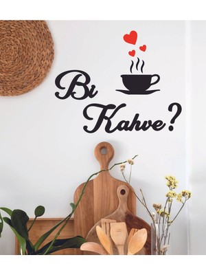 Kalpli Kahve Duvar Dekor Seti, Siyah, Şık ve Modern Tasarım