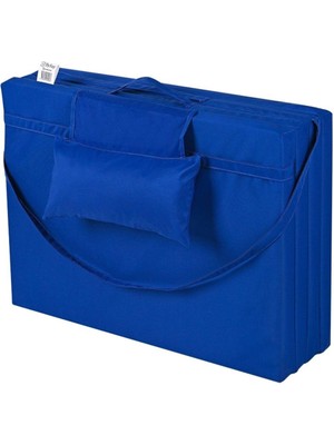 Reyo Taşınabilir Katlanır Plaj Havuz Minderi, Şezlong Minderi Kamp Yatağı 4 cm Mavi