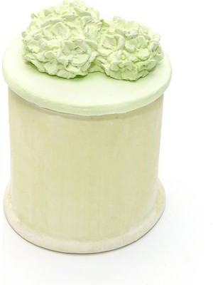 Kapaklı Çiçek Taşlı Limon ve Gardenya Kokulu Vegan Mum, Şık ve Ferahlatıcı Atmosfer