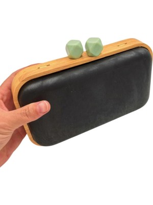 Angel Çanta Aksesuar  Yeşil Toplu Ahşap Çanta Kalıbı