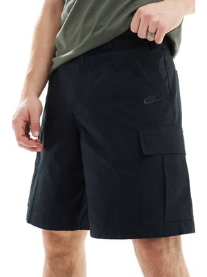Nike Club Woven Cargo Short In Black Erkek Dokuma Kargo Cepli Şort Siyah