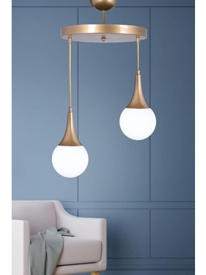 Çok Renkli Eskitme Boyalı Spor Avize, Şık ve Modern Tasarım, 2'li Takım