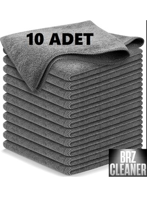 BRZ CLEAN 10 Adet 30x30 cm Mikrofiber Temizlik Bezi Süper Yumuşak Universal Araç Modeli