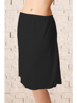 Anıl Kadın Sıyah Uzun Klasik Jüpon Kombinezon 2XL Polyester Malzeme ile Konforlu ve Şık Tasarım