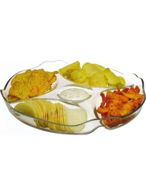 Bej Cam Bölmeli Tabak, Şık ve Pratik Mutfak Gereçleri