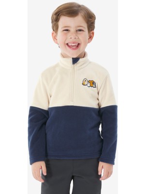 Quechua Çocuk Outdoor Polar Mont - 2/6 Yaş - Bej/mavi - MH500