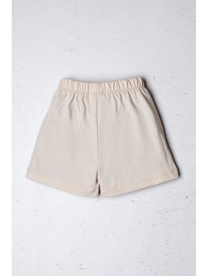Kız Çocuk Şort Esnek Bel Basic Rahat Kalıp